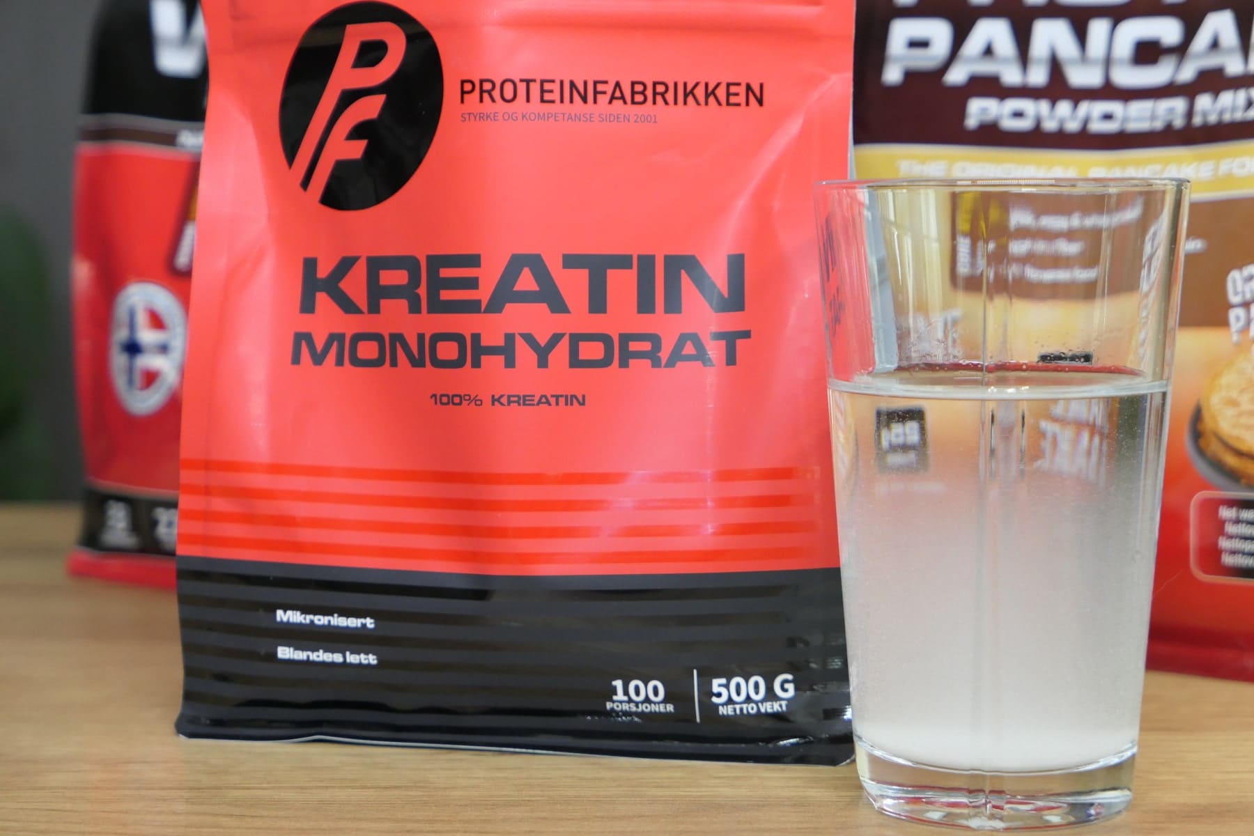 Kreatin monohydrat proteinfabrikken blandet